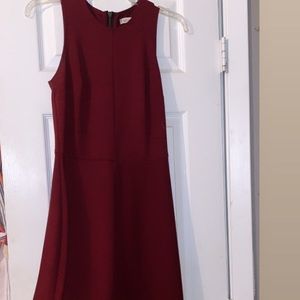 Plain burgundy dress